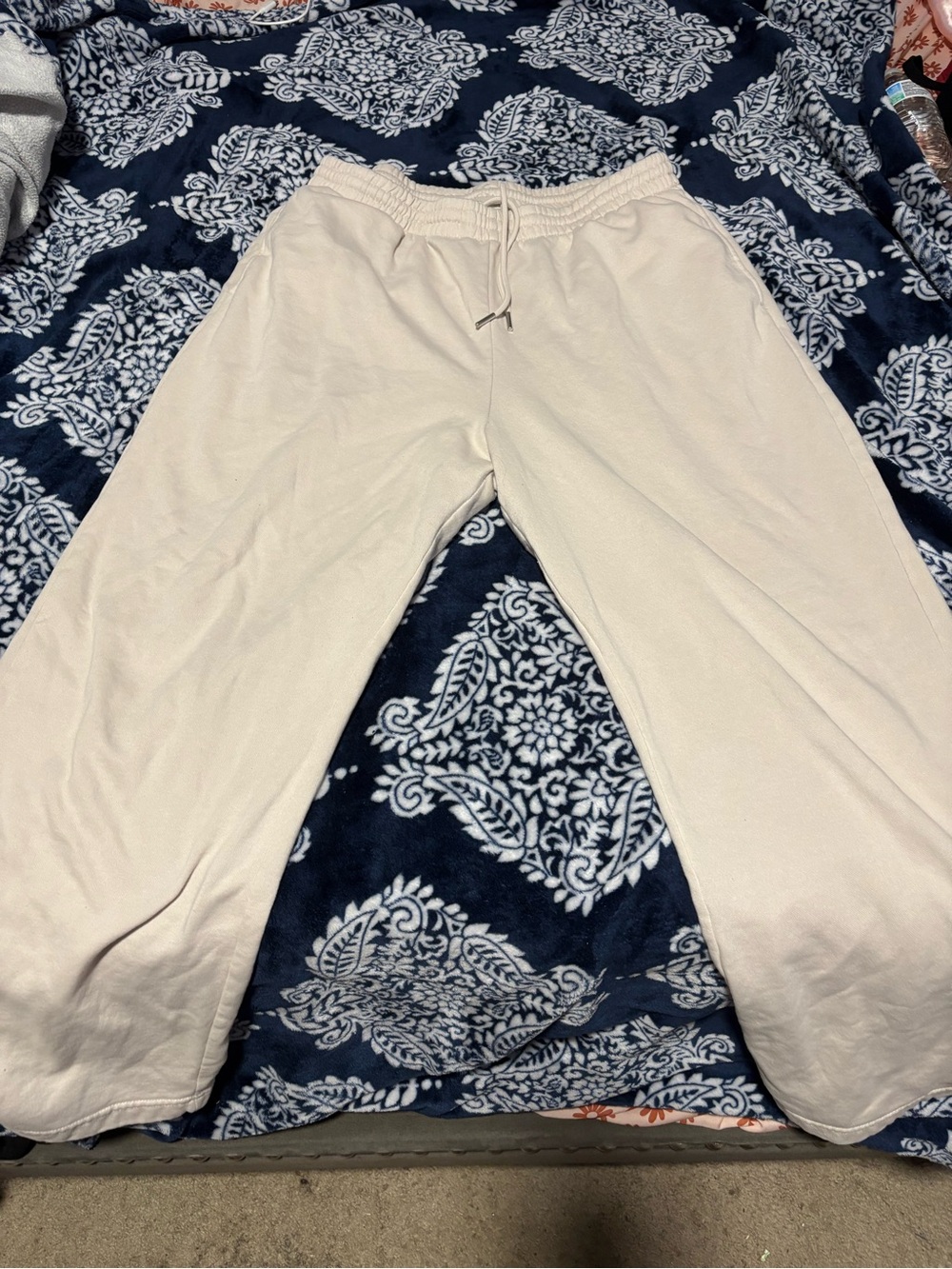 Light Cream Drawstring Sweatpants